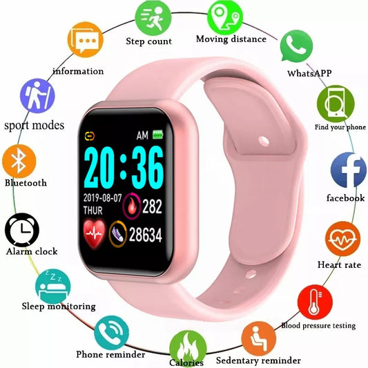 Smartwatch Y68 D20 Multifuncional Unisex