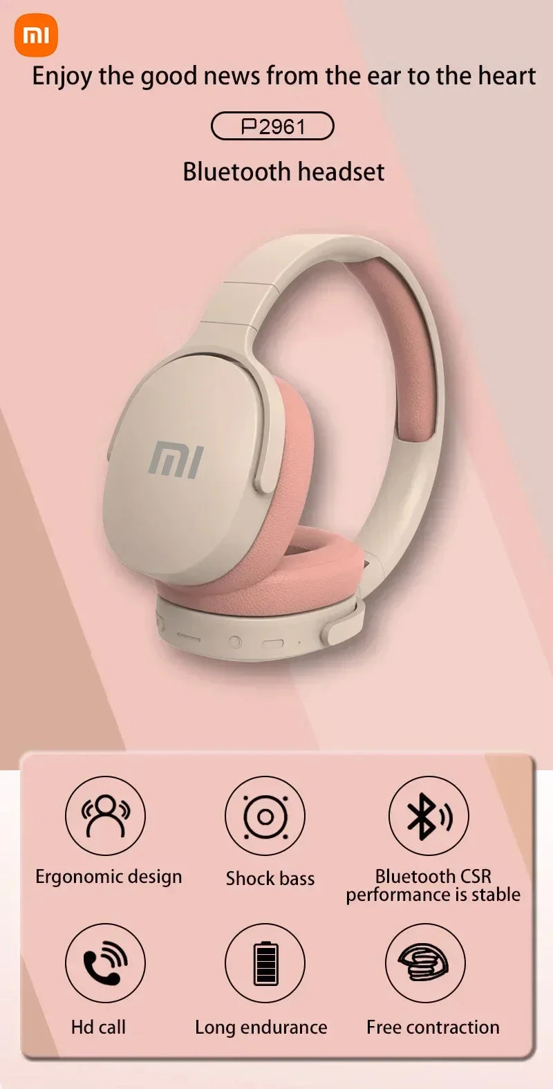 Fones de Ouvido Xiaomi Original P2961 Sem Fio