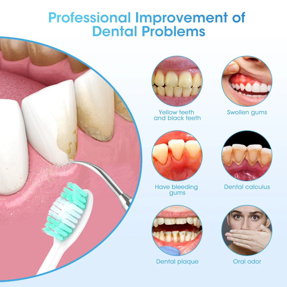 Escova dentária elétrica com removedor de tártaro.